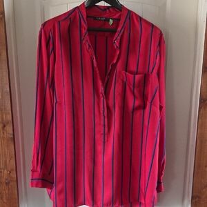 Ralph Lauren Vibrant Red and Blue Top